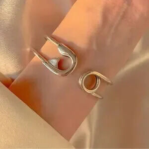 Silver Plated Pin Knotted Vintage Bracelet